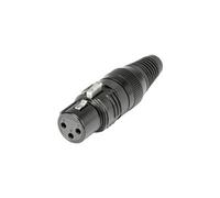 XLR femelle, droit HI-X3CF-G Nombre de pôles: 3 noir