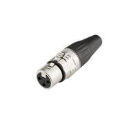 XLR femelle, droit HI-X3CF-V Nombre de pôles (num): 3 noir, argent