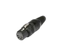 XLR femelle, droit HI-X4CF-G Nombre de pôles: 4 noir