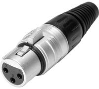 XLR femelle, droit Hicon HI-X3CF Nombre de pôles: 3 argent, noir 1 pc(s)