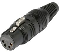 XLR femelle, droit Hicon HI-X4CF-G Nombre de pôles: 4 noir 1 pc(s)