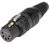 XLR femelle, droit Hicon HI-X5CF-G Nombre de pôles: 5 noir 1 pc(s)
