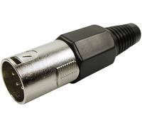 XLR mâle, droit Cliff FC6155 Nombre de pôles: 4 argent