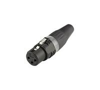 XLR mâle, droit Hicon HI-X3CF-BLK Nombre de pôles: 3 noir 1 pc(s)