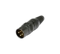XLR mâle, droit Hicon HI-X3CM-G Nombre de pôles: 3 noir 1 pc(s)