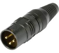 XLR mâle, droit Hicon HI-X3CM-G Nombre de pôles: 3 noir 1 pc(s)