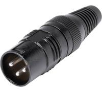 XLR mâle, droit Hicon HI-X3CM-M Nombre de pôles: 3 noir 1 pc(s)