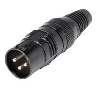 XLR mâle, droit Hicon HI-X3CM-M Nombre de pôles: 3 noir 1 pc(s)