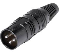 XLR mâle, droit Hicon HI-X3CM-M Nombre de pôles: 3 noir 1 pc(s)