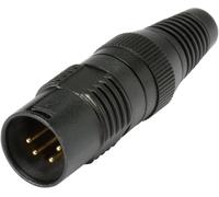 XLR mâle, droit Hicon HI-X4CM-G Nombre de pôles: 4 noir 1 pc(s)