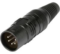 XLR mâle, droit Hicon HI-X5CM-M Nombre de pôles: 5 noir 1 pc(s)