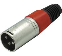 XLR mâle, droit Kash 55002-R Nombre de pôles: 3 rouge