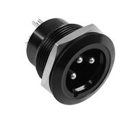 XLR Mâle filetée Fixation Souder Adaptateur 3Pin XLR mâle à Souder Borne Rond Connecteur XLR Panneau Montage Prises,pour Scène éclairage Haut-Parleur Microphone Équilibré/Déséquilibré