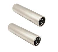 XLR mâle vers mâle Adaptateur,Standard XLR 3 Broches coupleur changeur de Genre pour Microphone, amplificateur, mélangeur-2pcs
