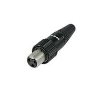 XLR miniature femelle, droit AV RT3FCT-B Nombre de pôles (num): 3 noir