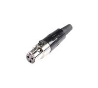 XLR miniature femelle, droit HI-XMCF3 Nombre de pôles: 3 argent