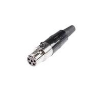 XLR miniature femelle, droit HI-XMCF5 Nombre de pôles: 5 argent