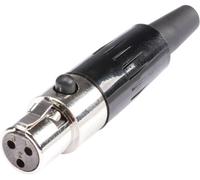 XLR miniature femelle, droit Hicon HI-XMCF3 Nombre de pôles: 3 argent 1 pc(s)