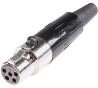 XLR miniature femelle, droit Hicon HI-XMCF5 Nombre de pôles: 5 argent 1 pc(s)