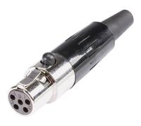 XLR miniature femelle, droit Hicon HI-XMCF5 Nombre de pôles: 5 argent 1 pc(s)