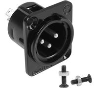 XLR Panneau Montage Audio Adaptateur XLR Mâle à Soude Borne Connecteur 3 Pin XLR Soudage Panneau Mâle Prises,pour Microphones Audio Professionnel Symétriques/Asymétriques.