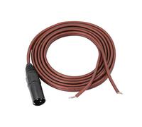 XLR Speaker Wire, Speaker Bare Cable to XLR Plug, Gold Plated XLR 3 Pin Male Connector Replacement A