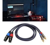 XLR to RCA Cable 1m Gold Plated Connectors HiFi Sound Professional Audio