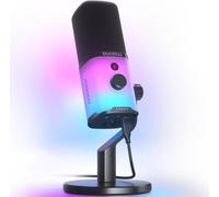 XLR/USB Micro Gaming: Microphone Dynamique PC avec RGB pour Streaming de Podcast, Enregistrement Studio, Micro d'ordinateur