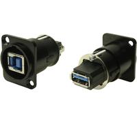 XLRFT USB 3.0 B-A femelle noir avec mise à la terre métallique Adaptateur/prolongateur encastrable CP30109 Cliff Contenu: 1 pc(s)