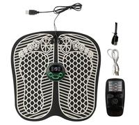 XLSBZ Appareil de massage des pieds EMS avec fonction chauffante, 8 modes et 19 intensités, Tapping, Kneading, Shiatsu Massage, pour douleurs musculaires et relaxation