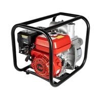 Xlsdlvcnxz Pompe à eau à essence, 7,5 HP 196 CC Pompe de transfert d'eau à gaz, pompe à déchets haute pression 4 temps 7,6 cm pour piscine d'irrigation agricole