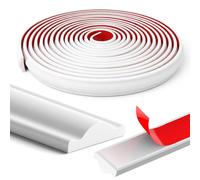 XLTBOMS 7m x 27mm Moulure Murale a Coller, Blanc Moulure Murale Adhesive | Moulures Décoratives Autocollantes, Flexible Moulure Adhesive, pour Décoration DIY, Protection Murale, Bords d'Armoire