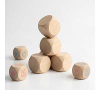 XLTBOMS Lot de 80 Dés en Bois 20 x 20 x 20 mm Dés 6 Faces en Bois Vierges | Blocs Cube Boiss, Dé Personnalisable pour Travaux Manuels, Artisanat, Peinture, Enseignement et DIY, Lisse Sans Bavures