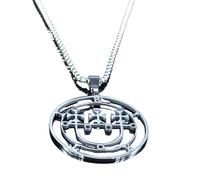 XLTEAM Casual Collier Pendentif Sigeal Sigil De Satan SITRI Sytry Bitru Lazer Clé Baphomet Timbre Collier Bijoux Collier mujer N3523S03 Bijoux De Fête Cadeau D’anniversaire