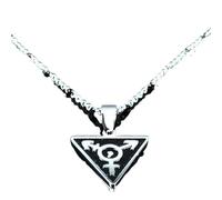XLTEAM Collier décontracté Pendentif Émail Noir Foncé Collier Transgenre Mâle Femme Symbole Triangle Gay Pendentif Collier Bijoux N1838S03 Bijoux De Fête Cadeau d’anniversaire