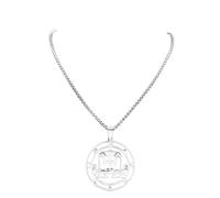 XLTEAM Collier décontracté Pendentif Sceau de Barbatos Sceau Satan Paimon Sceal chaîne Colliers Baphomet Couleur Argent Cache Chemise Bijoux N8045S03 Bijoux de fête Cadeau d’Anniversaire