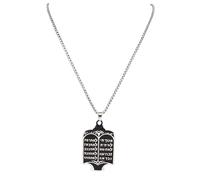 XLTEAM Collier décontracté Pendentif Torah juive Rouleau Dix commandements Colliers Hommes Judaïsme Prière hébraïque Shema Israël Collier Bijoux N7528 Bijoux de fête Cadeau d’anniversaire