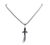 XLTEAM Collier neutre pendentif Imam Ali Zulfiqar Collier pendentif épée islamique, bijoux islamiques chiites, collier Coran pour hommes et femmes bijoux réglables cadeaux d’anniversaire