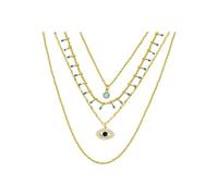 XLTEAM Collier pendentif européen et américain ins net collier rouge chaîne de clavicule multicouche quatre couches design exquis bijoux bijoux cadeaux d'anniversaire