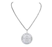 XLTEAM Collier Pendentif Sceau de l’Ange Raziel Collier Argent Couleur sceau de l’Archange Raziel amulette talisman Collier Fête Bijoux Cadeaux