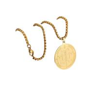 XLTEAM Collier pendentif sceau de l’archange Gabriel Dieu est ma force Salomon amulette bénir enfants pendentif collier bijoux bijoux anniversaire bijoux cadeaux