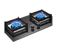 XLTFUC Cuisinière À Gaz 75CM2 Brûleurs 17742BTU, 180 Minutes Autour De La Synchronisation Indépendante, Support De Pot en Fonte en Verre Trempé Carré Épaissi(LPG)