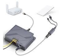 XLTTYWL Starlink Mini injecteur Poe, 150 W, 2 en 1 GigE passif et protection ESD, kit de conversion Star Link 12 V avec adaptateur répartiteur StarLink DC & RJ45 DC 9-36 V/150 W pour Starlink Mini