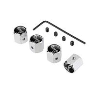 XLUCBS 4 Pcs Voiture aluminium Capuchon de valve Avec Joint Caoutchouc, pour Mustang Shelby Cobra GT350 GT500 Bouchon Étanche Antipoussière Prévention Des Fuites D'Air Bouchons Pneu Décor Accessoires