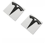 XLUCBS Emblèmes 2 pièces métal Voiture Original Logo Remplacement Autocollant pour Tesla modèle 3 modèle Y 2021 Avant arrière Coffre remplacer emblème Autocollants