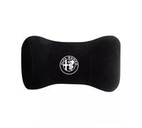 XLUMIO 2 Pièces Coussin Appuie Tete Voiture pour Alfa Romeo 155 156 159 Mito Giulia, Mousse à Mémoire Coussin Respirant Voiture Appui-tête,Black