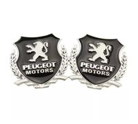 XLUMIO Autocollants de Voiture 3D personnalisés, 2 pièces, pour Peugeot 2008 3008 4008 5008 206 208 408 407 308, Badge de Sport, décoration de carrosserie,Sliver