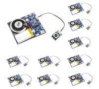XLW Lot de 10 modules sonores activés par bouton poussoir de 16 Mo avec haut-parleur, câble de charge de type C, puce d'enregistrement sonore facile de 16 minutes pour vœux personnalisés, projets de