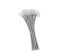 XLWLLNJ 10 Pièces Extensions Cheveux Dreadlock Faits Main Tresses Modernes Extrémités Bou s Fils Haute Température Installation Simple Adaptés, Gris