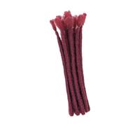 XLWLLNJ 10 Pièces Extensions Cheveux Dreadlock Faits Main Tresses Modernes Extrémités Bou s Fils Haute Température Installation Simple Adaptés, Rouge